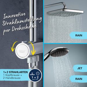 Produktbild für Duschsystem GROHE Vitalio Start System 250, verchromt