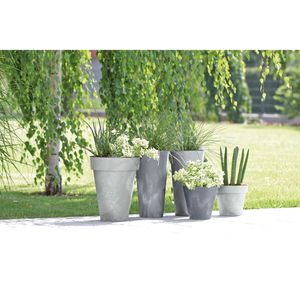 Produktbild für Übertopf Prosperplast Tubus Slim, grau, Ø 40 x 76 cm