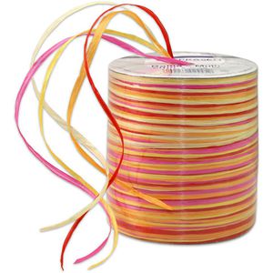 Geschenkband Präsent Raffia Multicolour, orange