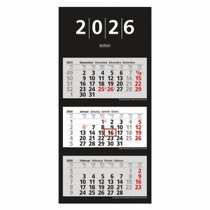 3-Monatskalender Herlitz 300014233, Jahr 2026