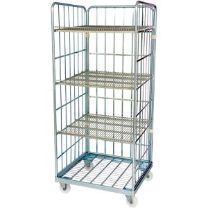 Rollbehälter HMH mit 3 geneigten Böden, Nutzhöhe 1600mm