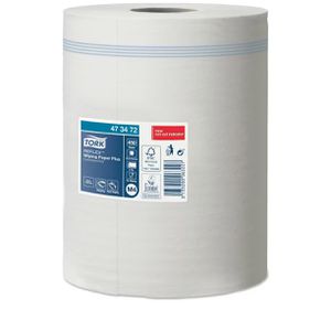 Produktbild für Putztuchrolle Tork Reflex, 473472, M4, aus Zellstoff, weiß