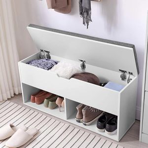Produktbild für Schuhbank Vasagle LHS21WT, weiß, aus Holz