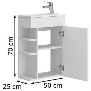 Produktbild für Waschtisch Vicco Amadeo, hängend, weiß