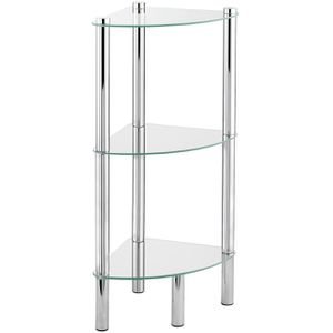 Produktbild für Badregal Wenko Yago 15850100, aus Glas / Edelstahl, verchromt
