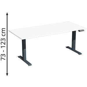 Schreibtisch Geramöbel Elevate Basic, weiß / anthrazit