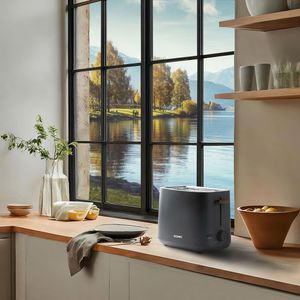 Produktbild für Toaster Domo Wood You DO965T mit 6 Röststufen &amp; Auftaufunktion