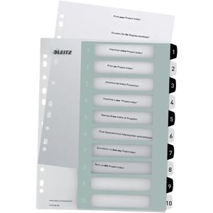 Produktbild für Register Leitz 1215-00-00 WOW, A4 Überbreite, 1-10