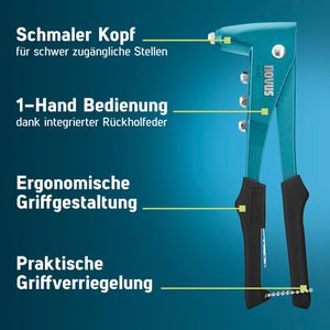 Produktbild für Blindnietzange Novus-Tools N-10, 032-0053, Set