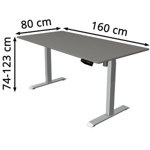 Produktbild für Schreibtisch Kerkmann Move 1, graphit / silber