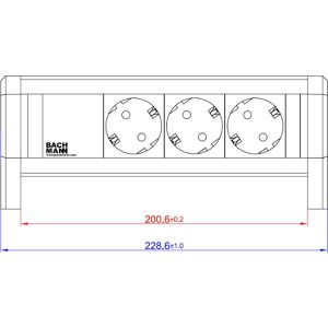 Produktbild für Tischsteckdose Bachmann Desk 1, ohne Zuleitung