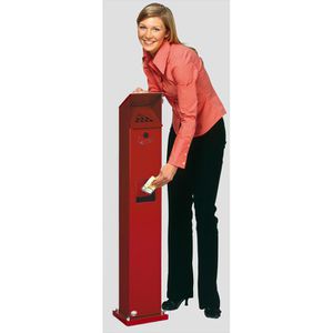 Produktbild für Aschenbecher VAR SG 115, rot, für Outdoor, mit Dach