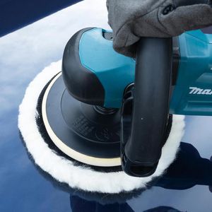 Produktbild für Polierhaube Makita D-74594, Lammfell, Klett