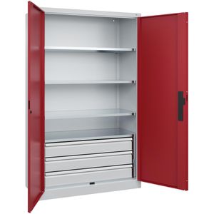 Werkzeugschrank CP-Möbel 8931-503, aus Metall, grau / rot