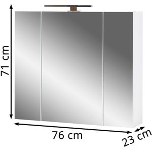 Produktbild für Spiegelschrank Germania 2754-84, weiß