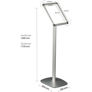 Produktbild für Infoständer Update-Displays aus Aluminium, silber, A3