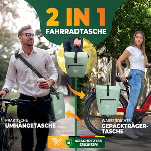 Produktbild für Gepäckträgertasche Mivelo Capax, minzgrün, 25 Liter
