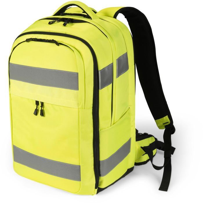 Dicota Rucksack Hi-Vis, gelb, Laptopfach, recyceltes PET, 38L, 52cm –  Böttcher AG