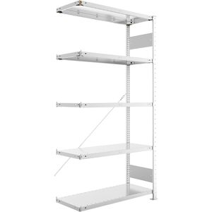 Anbauregal META-Regalbau 20095020, 5 Metallböden