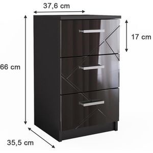 Produktbild für Badschrank Vicco Irma, hochglanz anthrazit