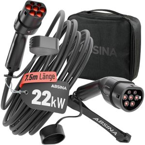 Produktbild für Elektroauto-Ladekabel Absina Mode 3, IP65, 7,5 m