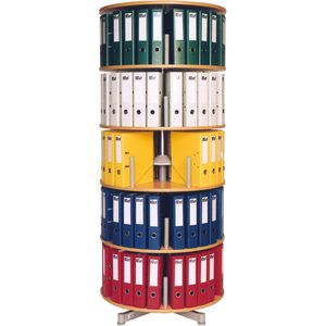 Produktbild für Ordnerdrehsäule Reef RE081BB5, buche, 5 Etagen