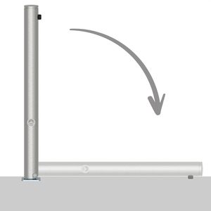 Produktbild für Absperrpfosten Schake 4272FU, silber, aus Edelstahl