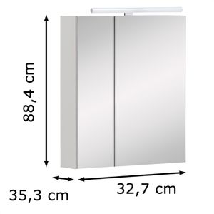 Produktbild für Spiegelschrank Schildmeyer Maxim 155031, weiß