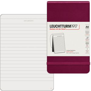 Notizblock Leuchtturm1917 Pocket Port Red, 364408, rot, A6