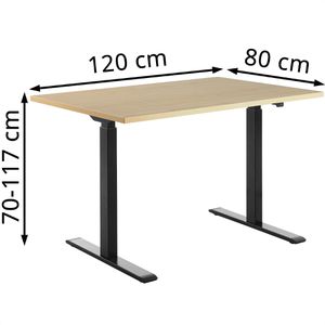 Produktbild für Schreibtisch Topstar E-Table, ahorn / schwarz