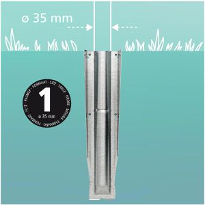 Produktbild für Bodenhülse Brabantia 311420, silber, Ø 35mm