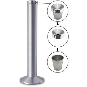 Produktbild für Aschenbecher SZ-Metall 29609, silber, für Outdoor