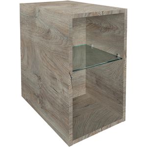 Badregal Fackelmann Oxford 83337, aus Glas / Holz, eiche