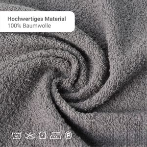 Produktbild für Handtuch NatureMark Frottier, anthrazit, 70 x 140 cm