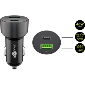 Produktbild für Zigarettenanzünder-Adapter Goobay 39908, 3 A, 48 Watt