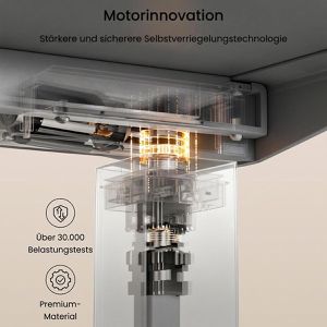 Produktbild für Schreibtisch FlexiSpot E7S 2026, schwarz / grau