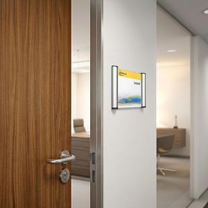 Produktbild für Türschild Böttcher-AG Premium, A5, silber