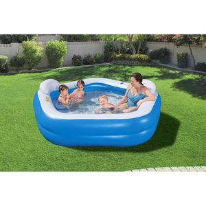 Produktbild für Aufstellpool Bestway 54153 Backyard Oasis blau, oval