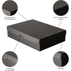 Produktbild für Aufbewahrungsbox Falken Pure Box Black, 14 Liter