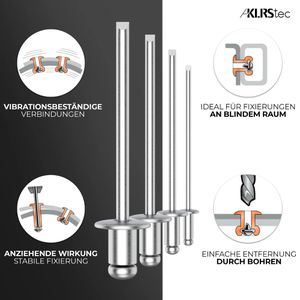 Produktbild für Blindnieten KLRStec Professional, Set