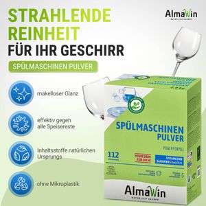 Produktbild für Spülmaschinenpulver AlmaWin mit Powerformel, ökologisch