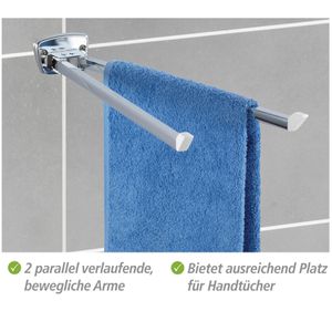 Produktbild für Handtuchhalter Wenko Basic 17875100, silber