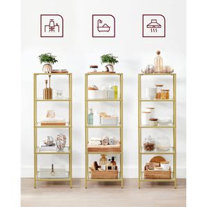 Produktbild für Bücherregal Vasagle LGT029A01, gold