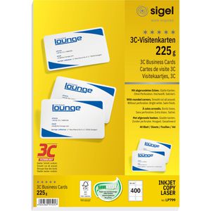 Visitenkarten Sigel LP799 - 3C, 85 x 55mm