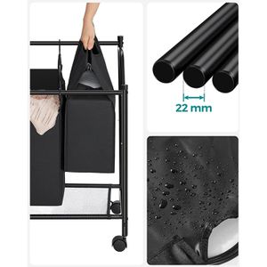 Produktbild für Wäschekorb Songmics LSF005, schwarz, 4 Fächer