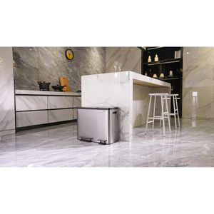 Produktbild für Mülleimer EKO EcoCasa, VB912845, matt silber