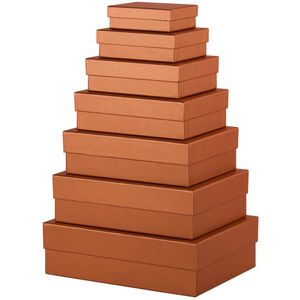 Produktbild für Geschenkbox Rössler-Papier 1341145354 Boxline Metallic, Kupfer