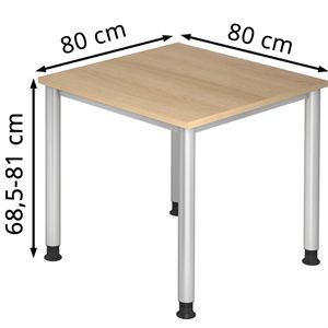 Produktbild für Schreibtisch Hammerbacher H-Serie, eiche / silber