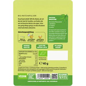 Produktbild für Matcha Lebepur Grüntepulver Premium Qualität, BIO