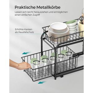 Produktbild für Küchenregal Songmics KCS017B01, schwarz